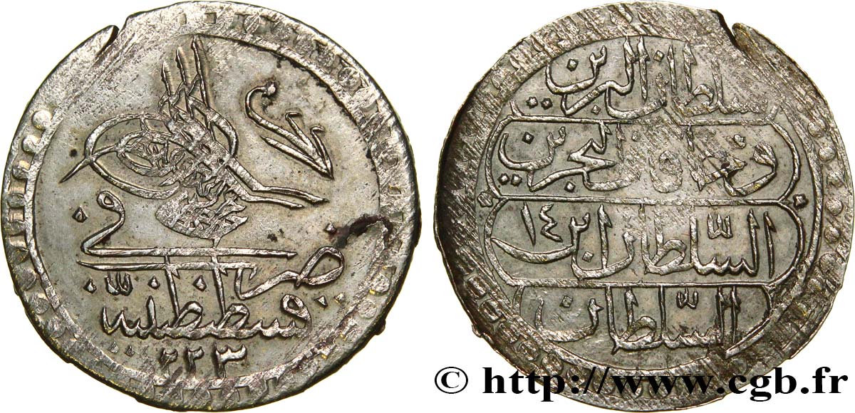 TURQUIE 10 Para frappe au nom de Abdul-Medjid AH1255 / 14 1820 Constantinople TTB 