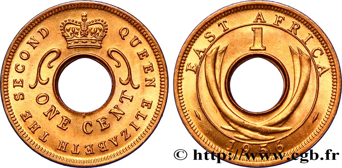 BRITISCH-OSTAFRIKA 1 Cent (Elisabeth II) 1956 Heaton ST 
