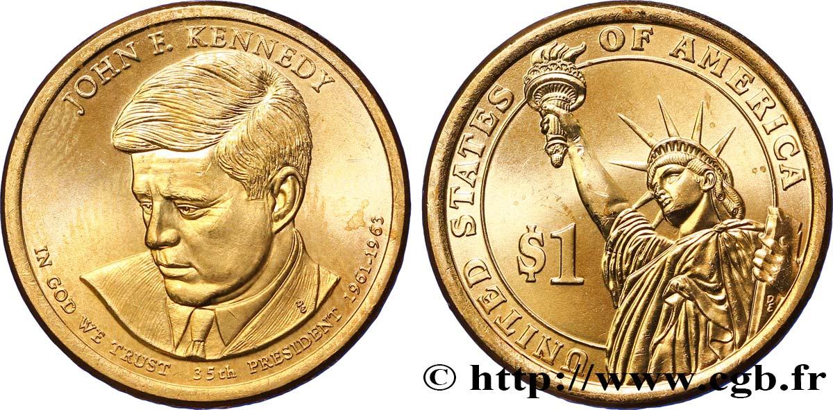 UNITED STATES OF AMERICA 1 Dollar John F. Kennedy tranche A 2015 Philadelphie MS 