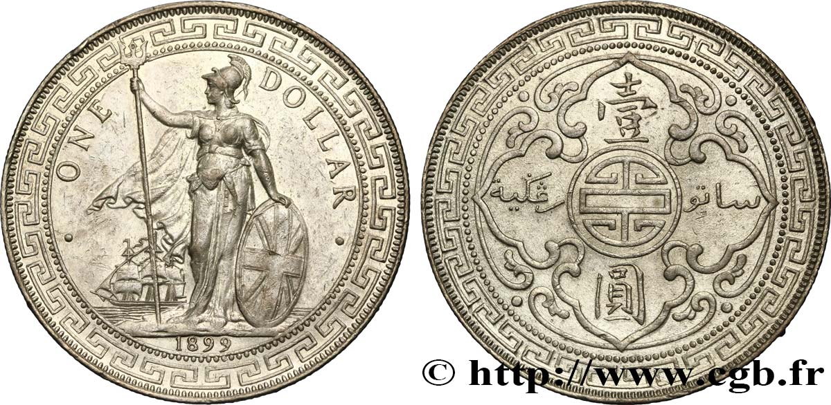 ROYAUME-UNI 1 Dollar Britannia 1899 Bombay SUP 