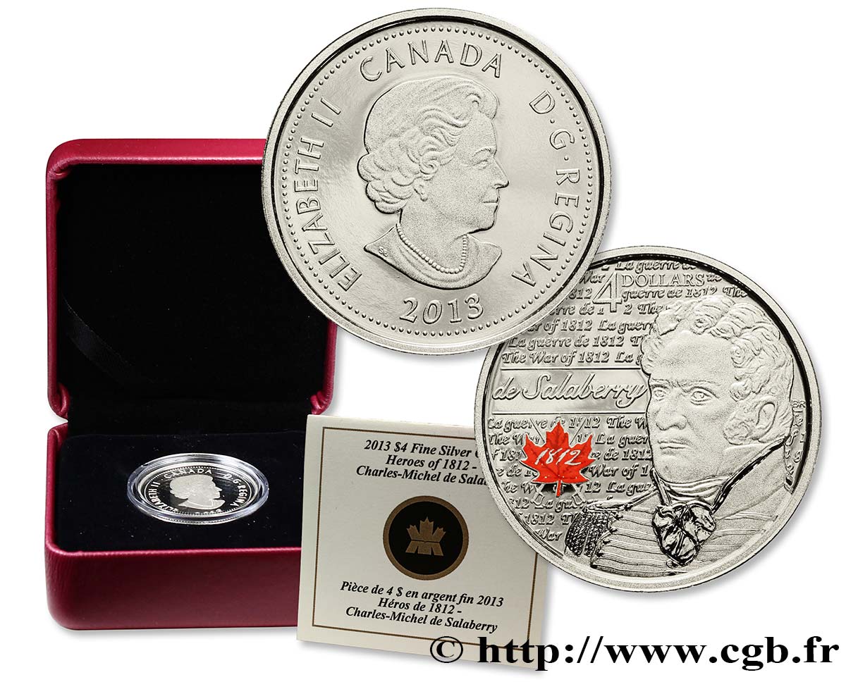 CANADA 4 Dollars Proof Charles-Michel d Irumberry de Salaberry 2013  MS 