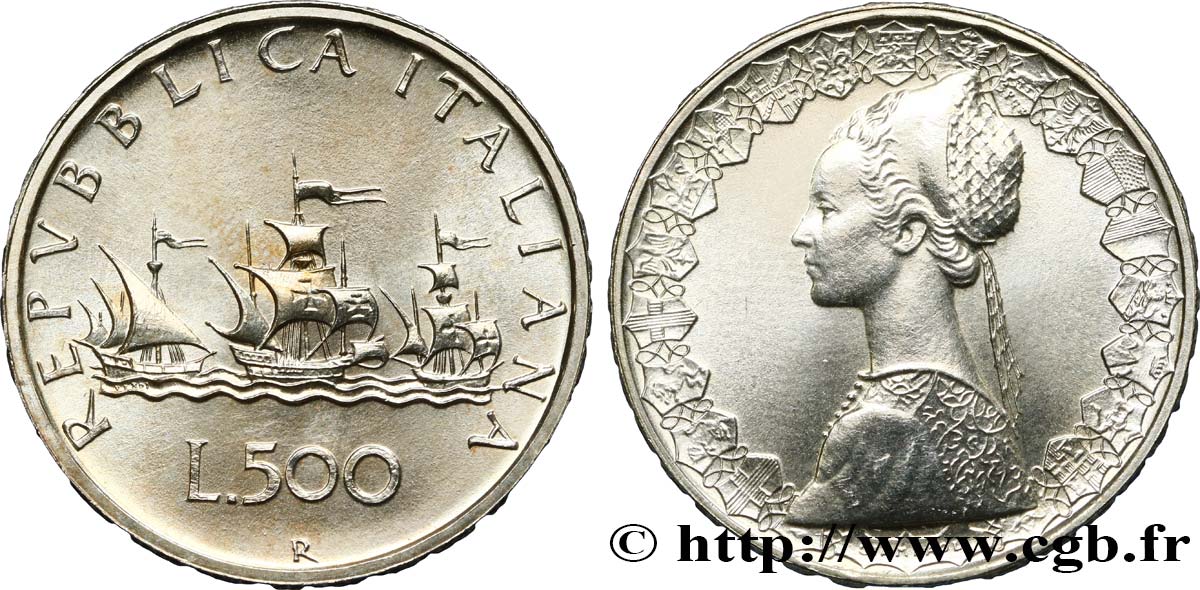 ITALY 500 Lire “caravelles” 1991 Rome MS 