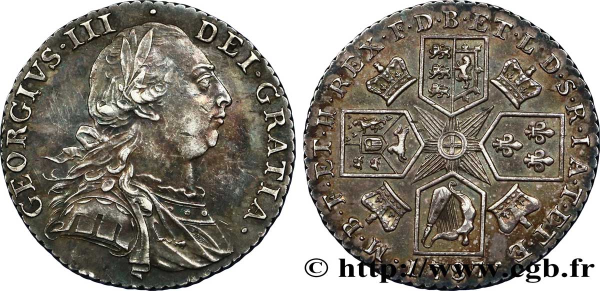 ROYAUME-UNI 1 Shilling Georges III 1787  SUP 