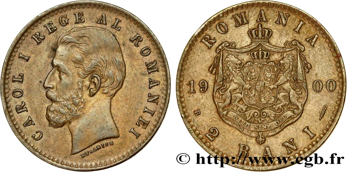 ROMANIA 2 Bani Charles Ier 1900 Bucarest - B AU 