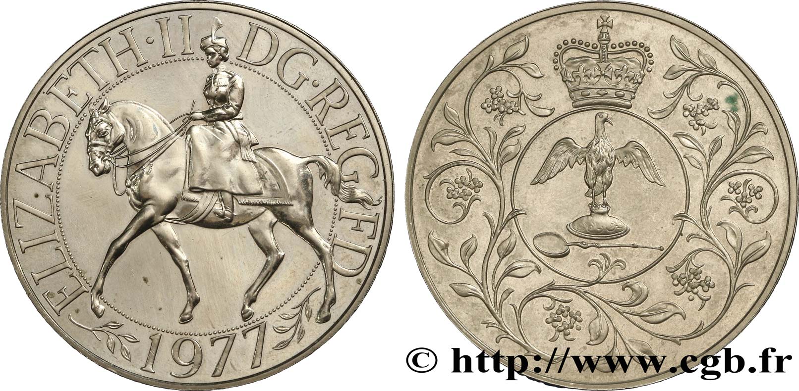ROYAUME-UNI 25 New Pence jubilé d’argent d’Elisabeth II 1977  SUP 