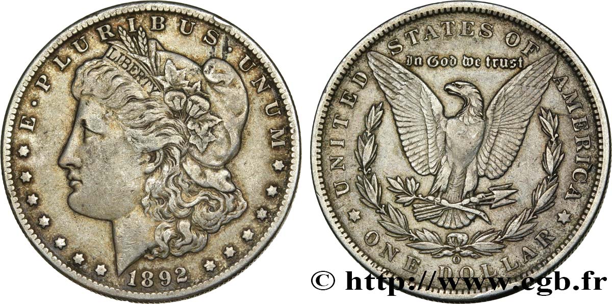 STATI UNITI D AMERICA 1 Dollar Morgan 1892 Nouvelle-Orléans BB 