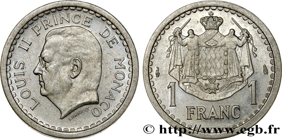 MONACO 1 Franc (1943) Paris SPL 