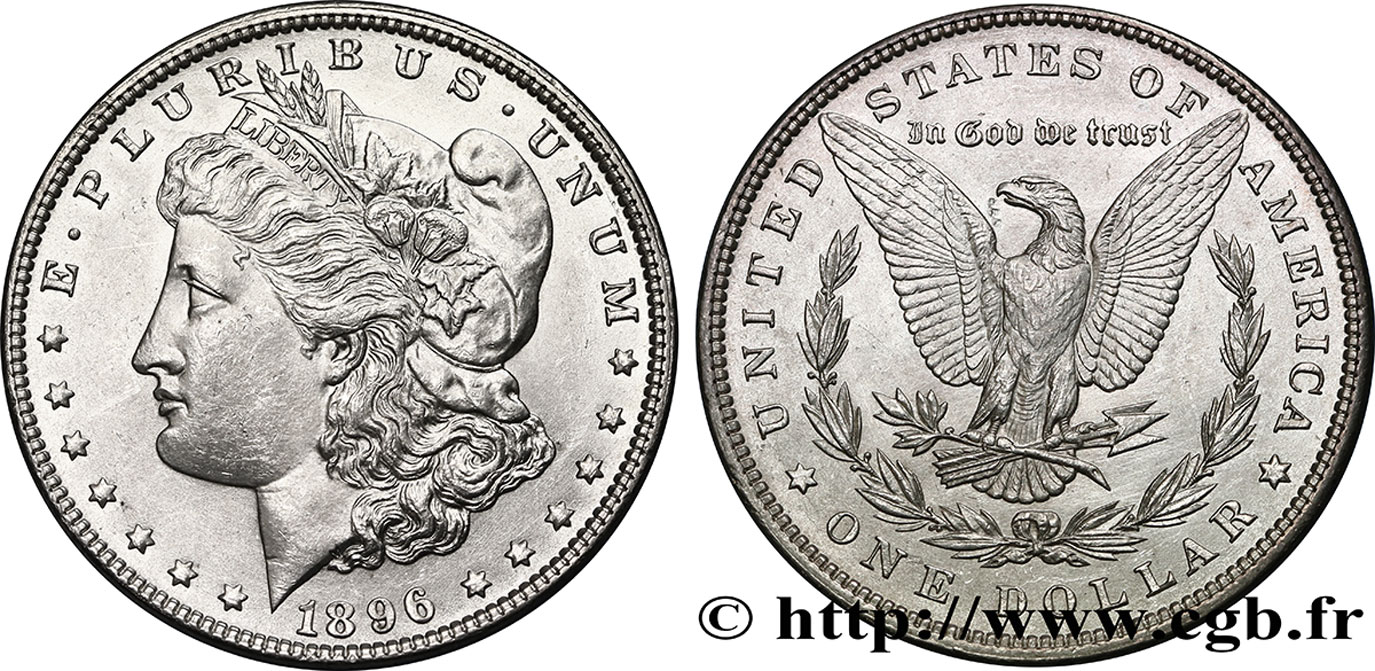 ÉTATS-UNIS D AMÉRIQUE 1 Dollar Morgan 1896 Philadelphie SUP 