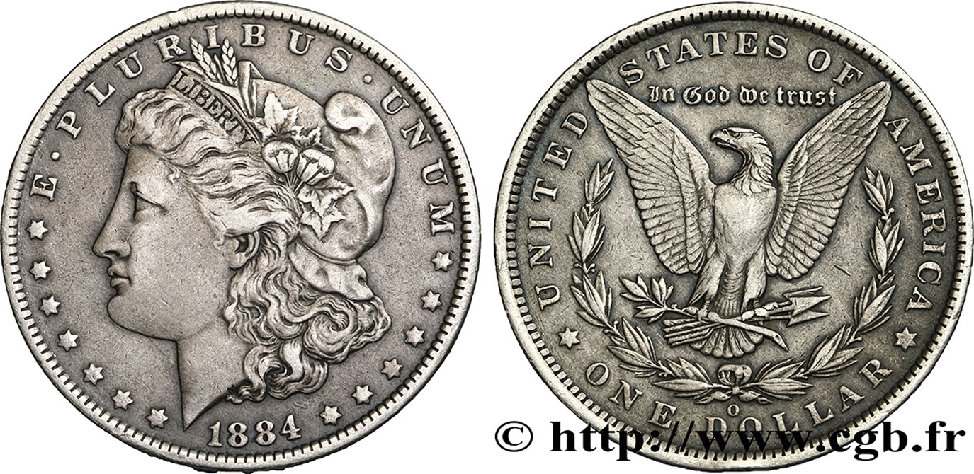 ÉTATS-UNIS D AMÉRIQUE 1 Dollar type Morgan 1884 Nouvelle-Orléans TTB 