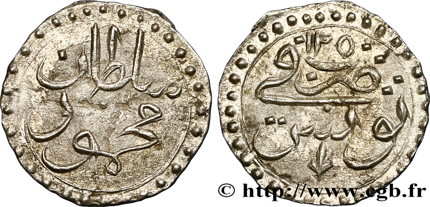 TUNESIEN 1 Kharub au nom de Mahmud II AH 1250 1835  SS 