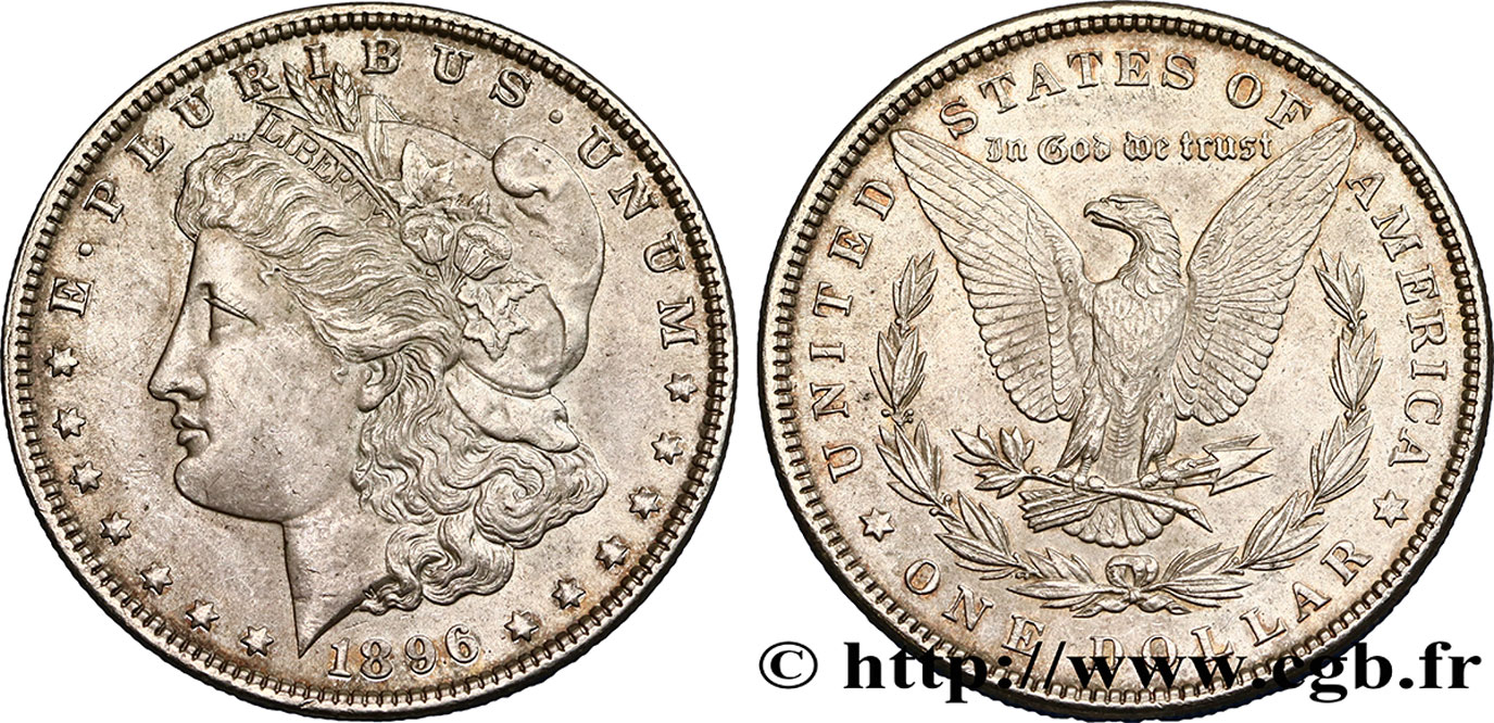 ÉTATS-UNIS D AMÉRIQUE 1 Dollar Morgan 1896 Philadelphie SUP 