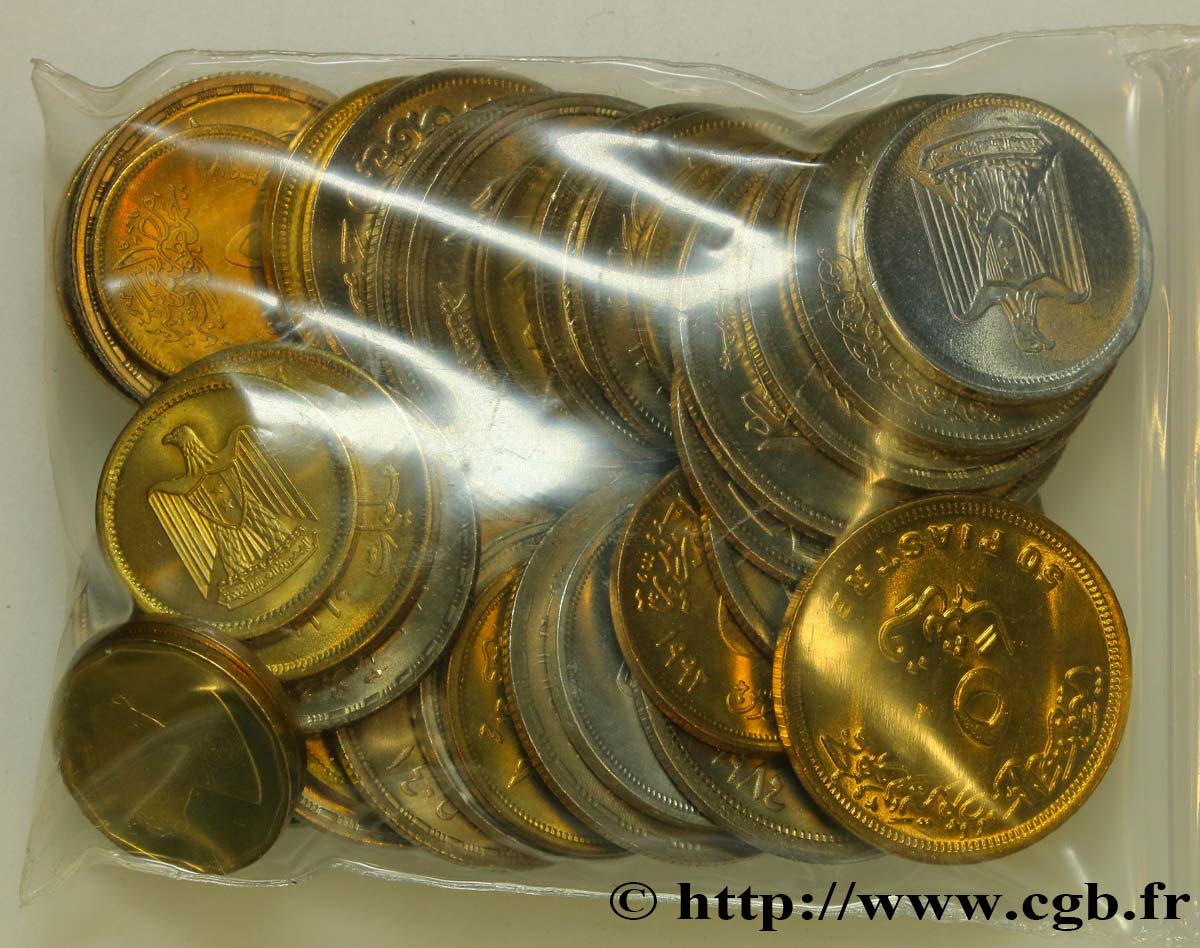 EGIPTO Lot de 40 monnaies contemporaines N.D.  SC 