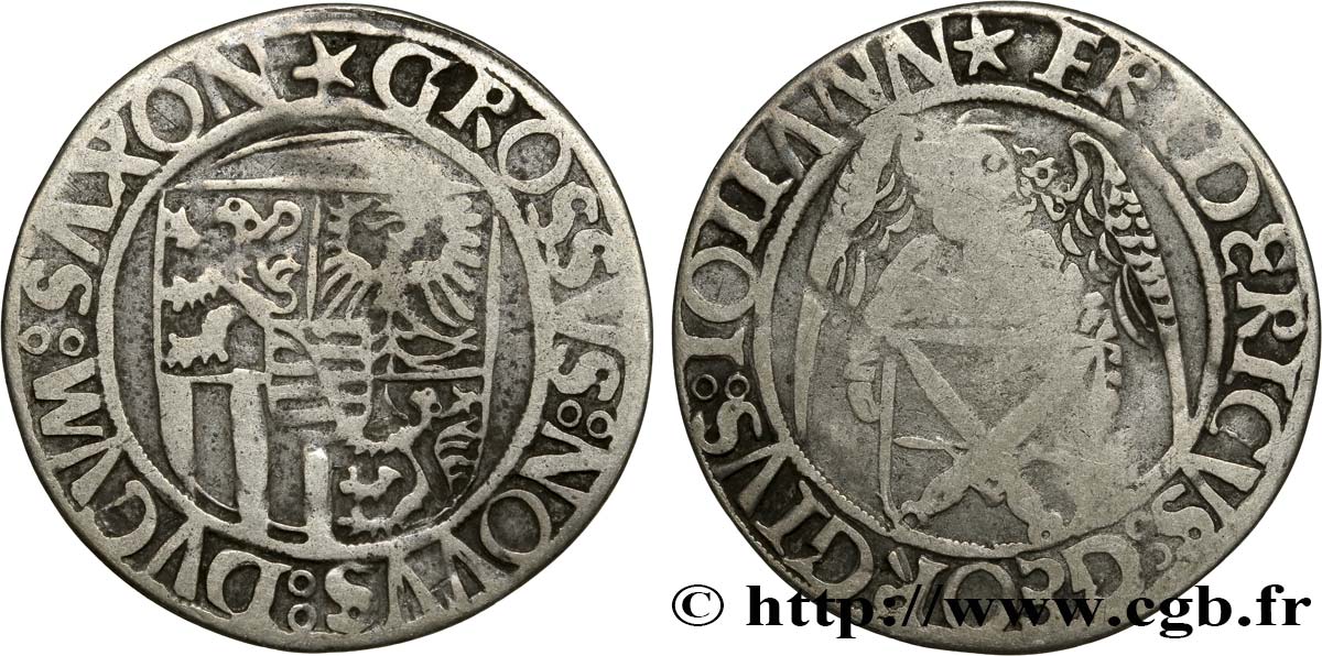 ALLEMAGNE - SAXE 1 Schreckenberger Frédéric III, Georges et Jean 1500-1507 Buchholz TB+ 