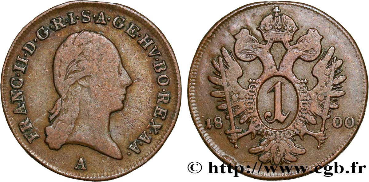 AUSTRIA 1 Kreuzer 1800 Vienne q.BB