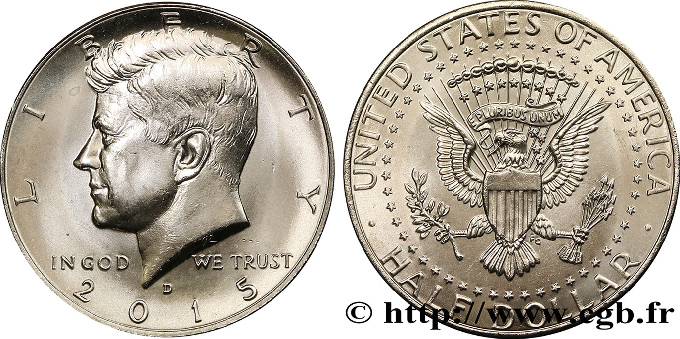 UNITED STATES OF AMERICA 1/2 Dollar Kennedy 2015 Denver - D MS 