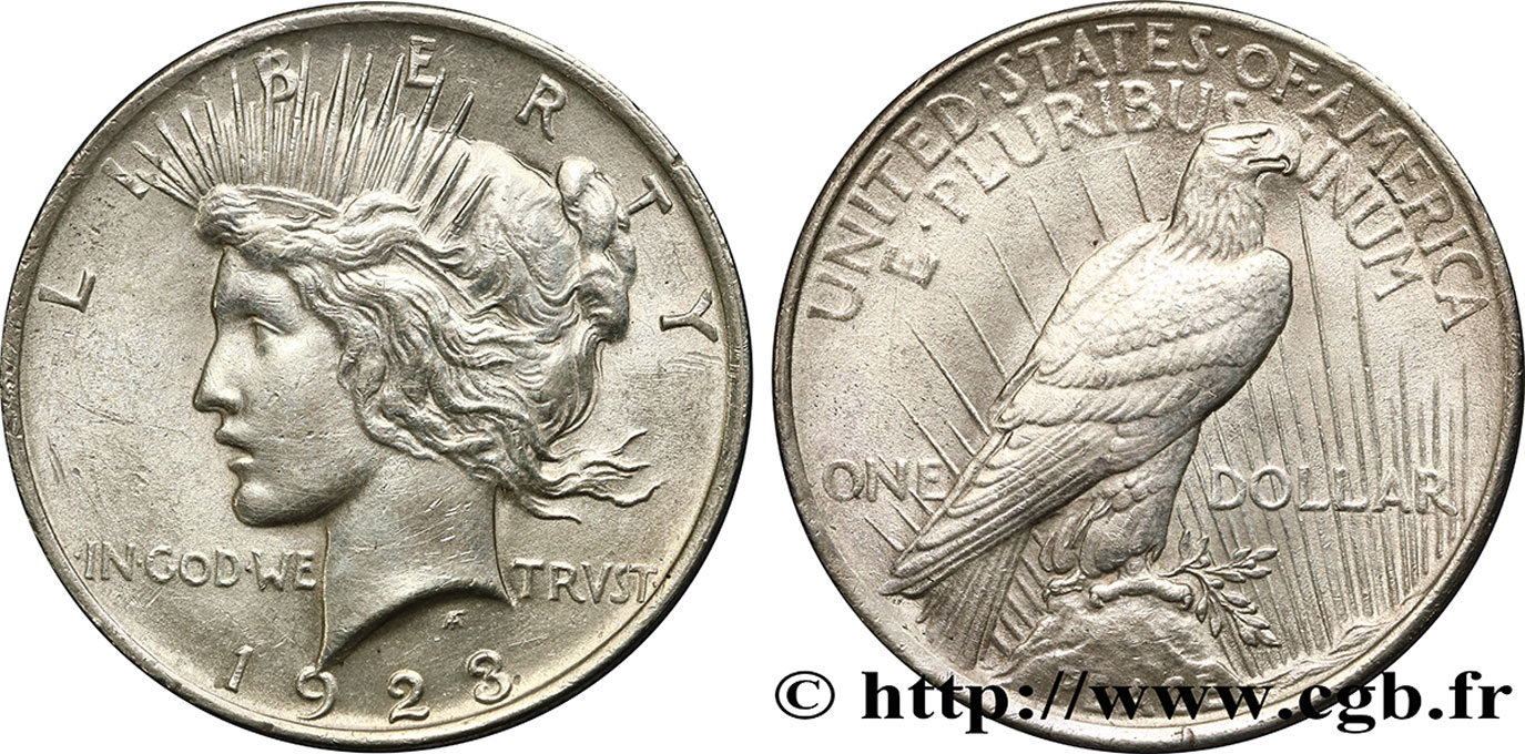 UNITED STATES OF AMERICA 1 Dollar Peace 1923 Philadelphie XF 