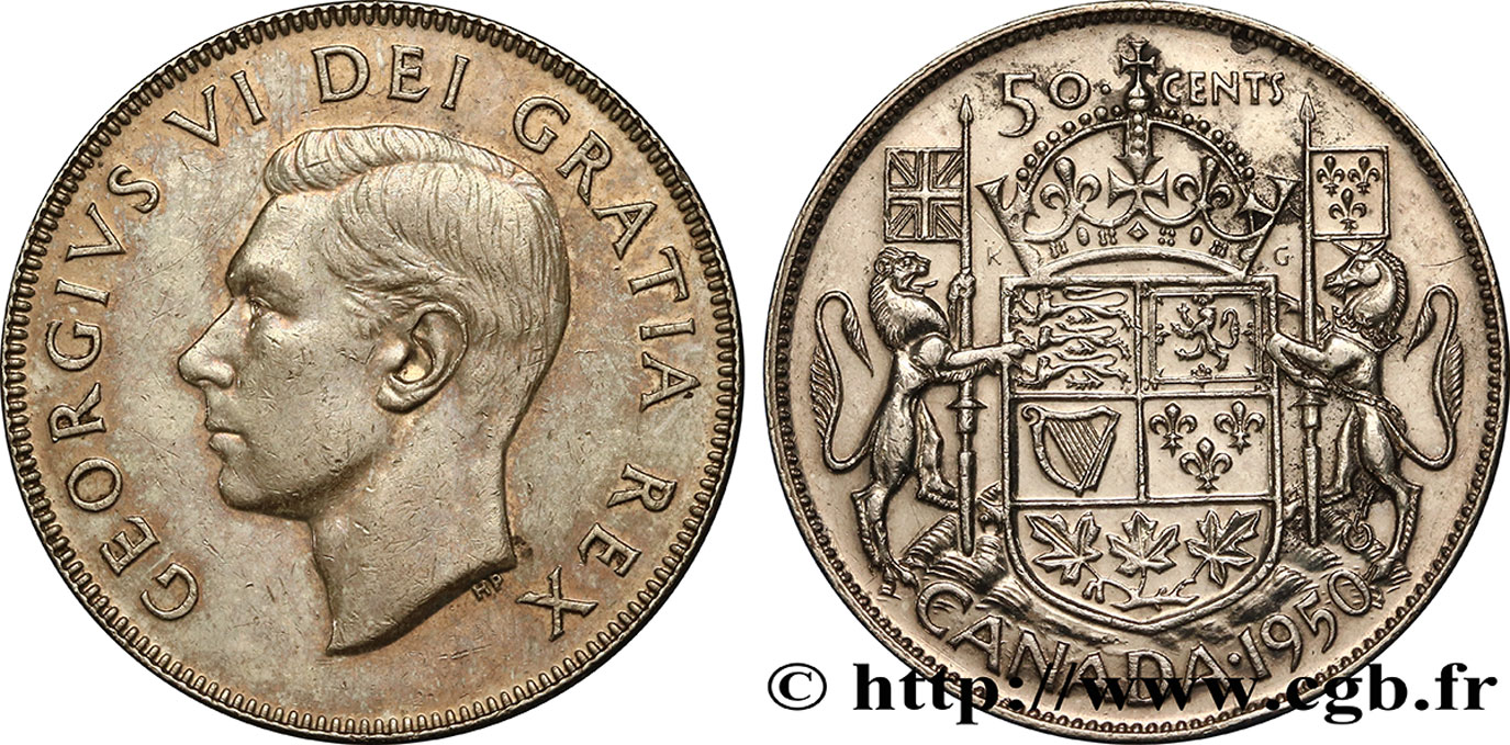 CANADA 50 Cents Georges VI 1950  SUP 