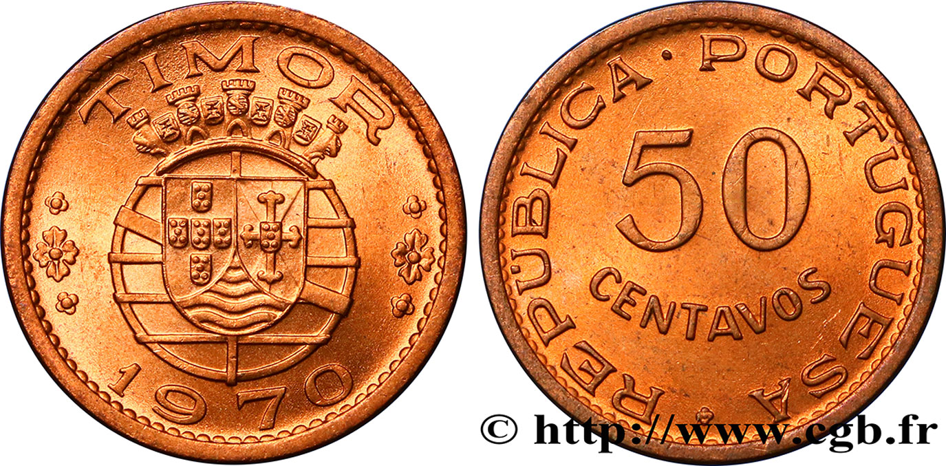 TIMOR 50 Centavos Colonie Portugaise 1970  MS 