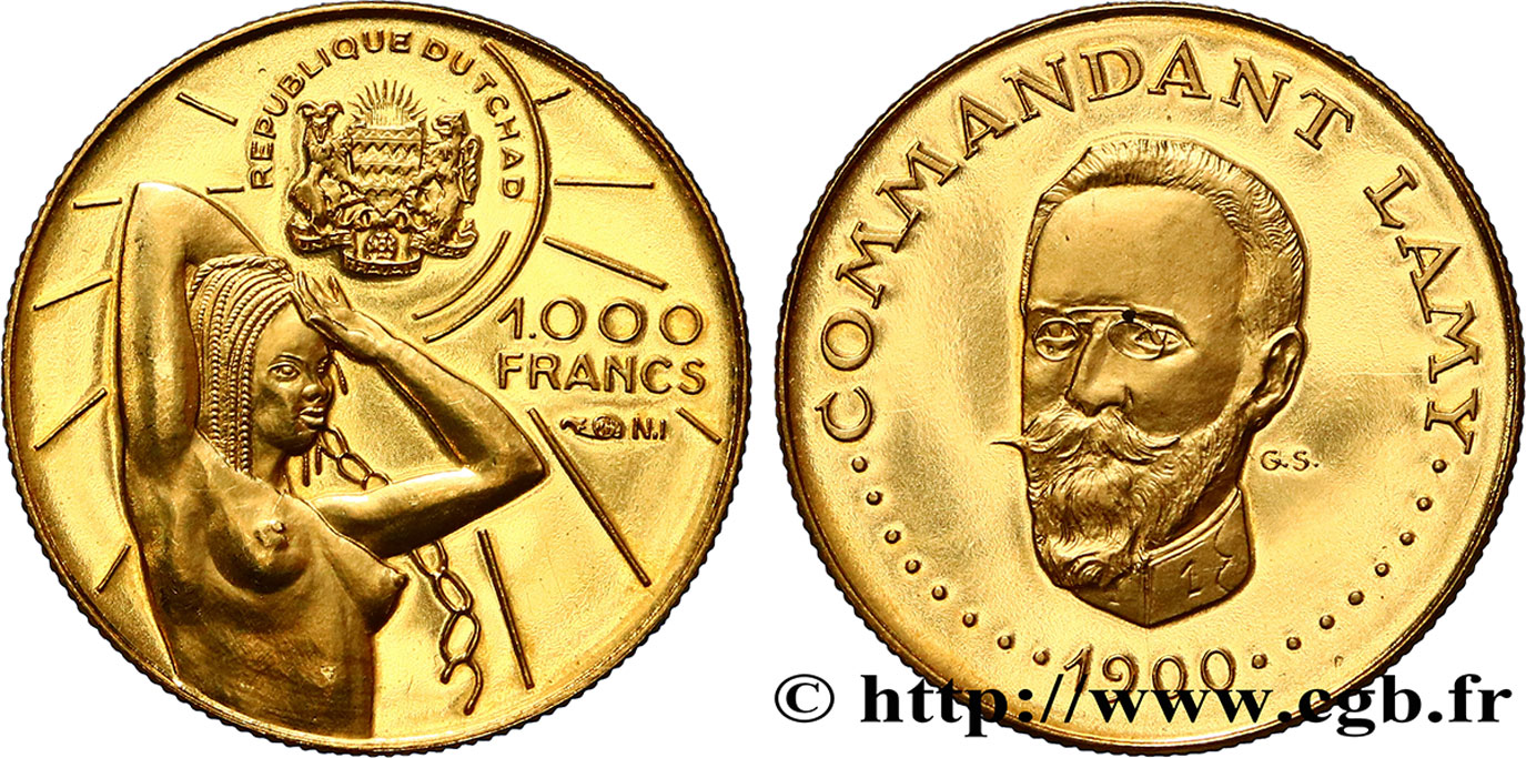 TCHAD 1000 Francs 10e anniversaire de l’indépendance - Cdt Lamy 1970 Paris SPL 