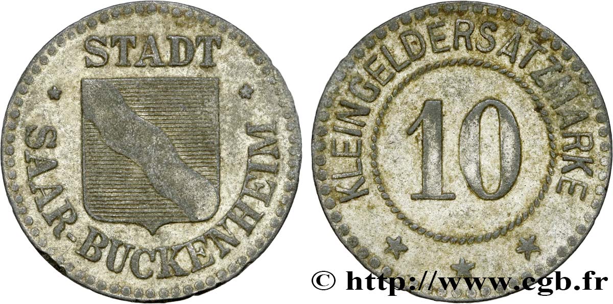ALLEMAGNE - Notgeld 10 Pfennig Saar-Buckenheim (Sarre-Union) N.D.  TB+ 