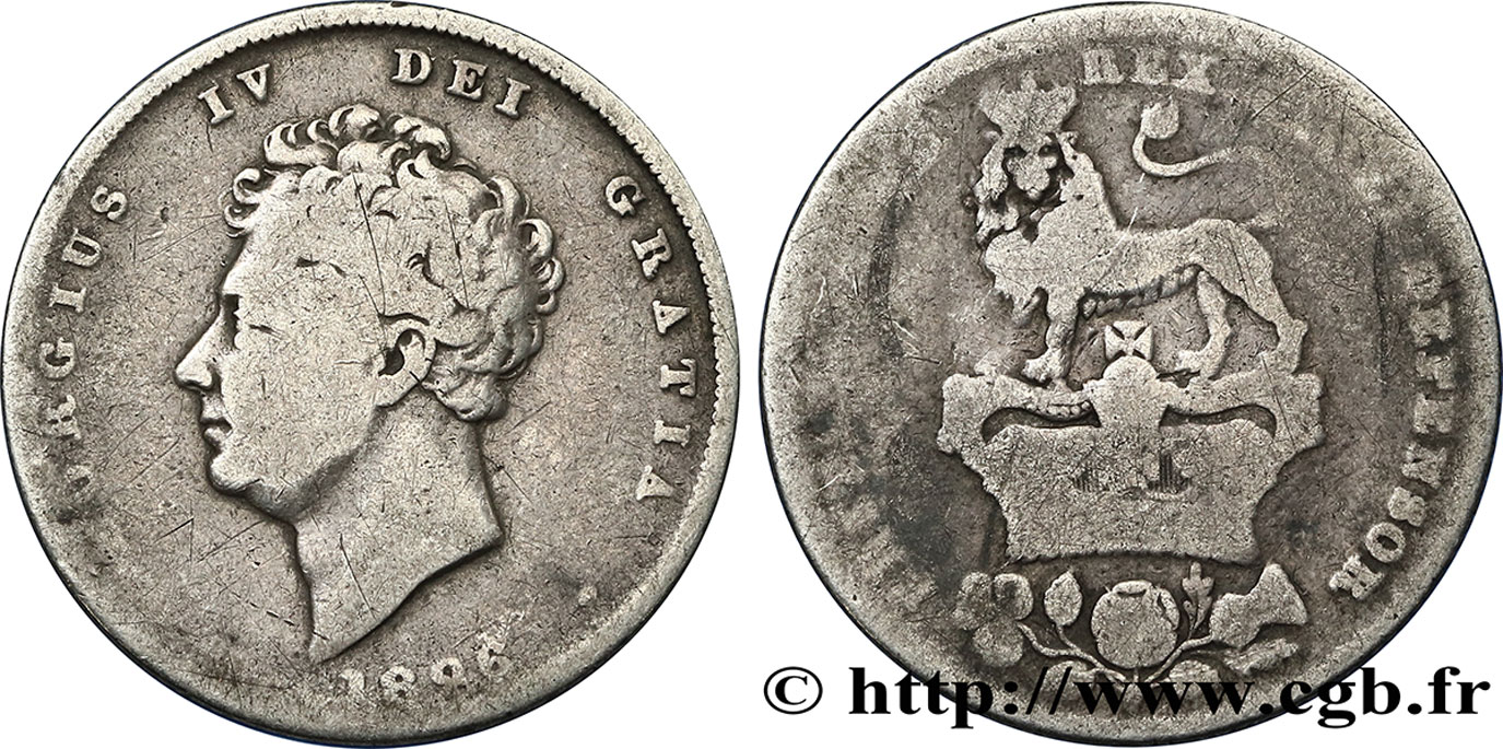 REGNO UNITO 1 Shilling Georges IV 1826  MB 