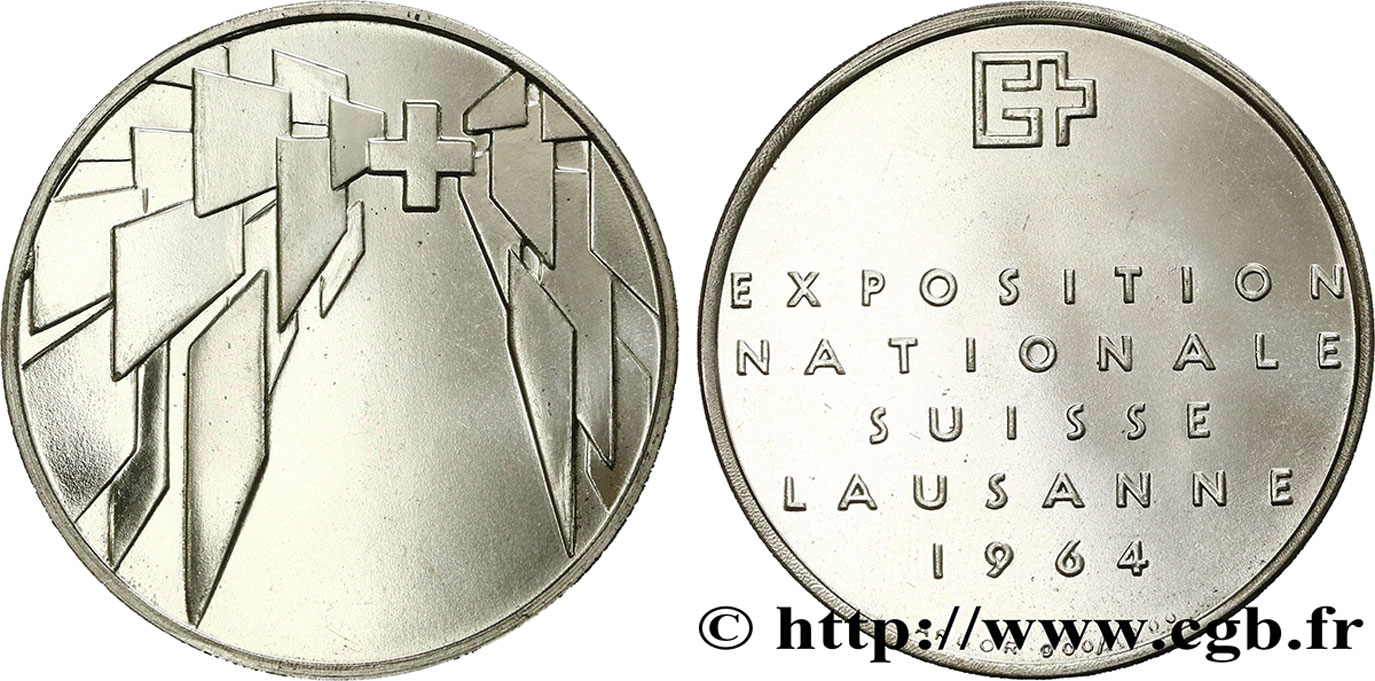SVIZZERA  Module de 5 Francs Exposition de Lausanne 1964 Berne MS 