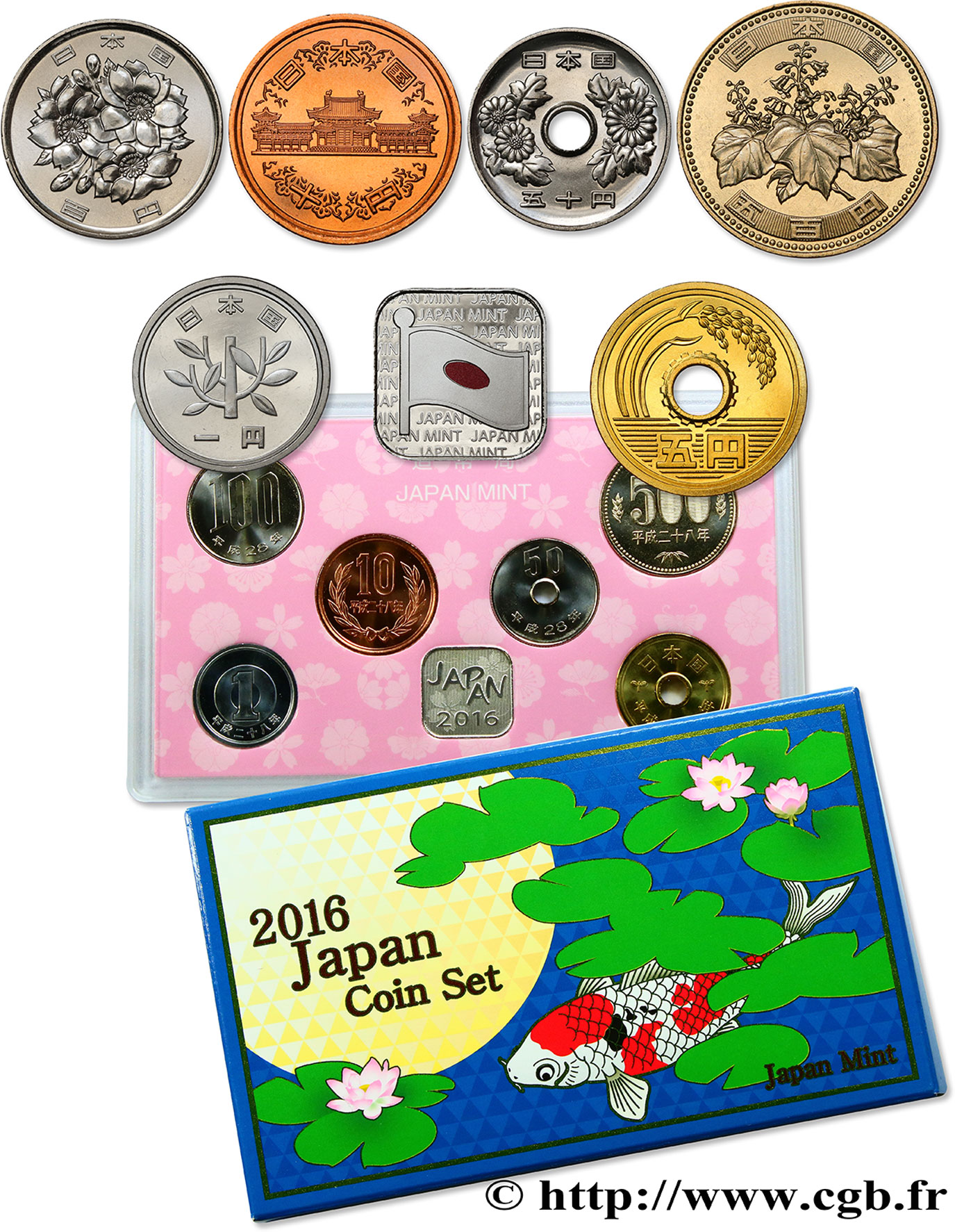JAPON Coin set 2016 2016  FDC 