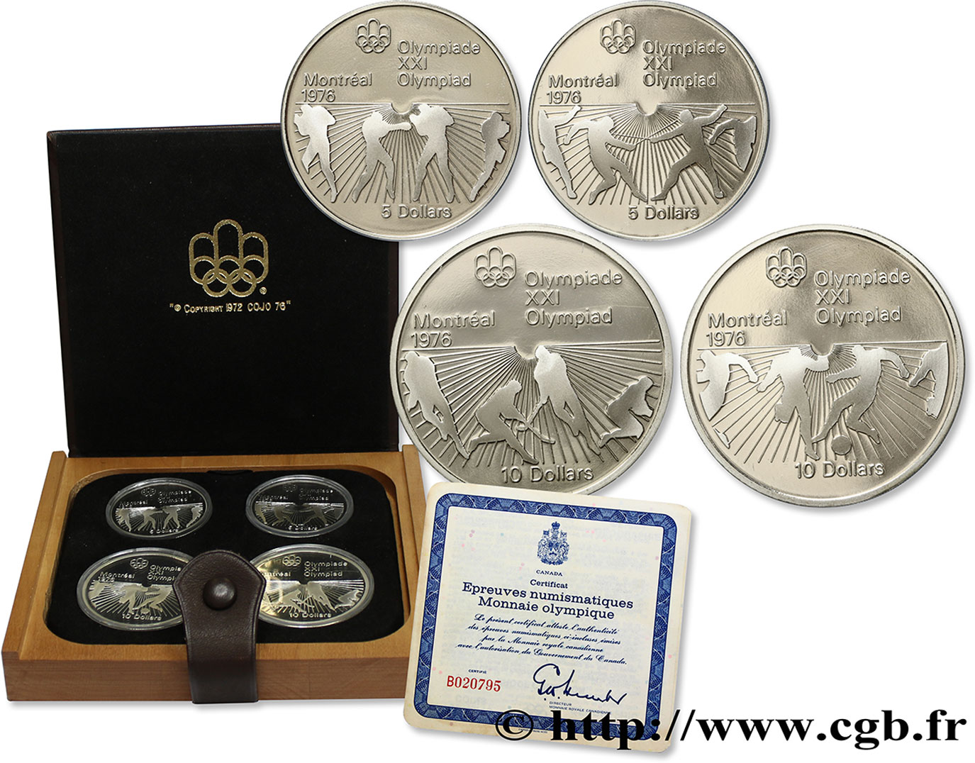 CANADA Coffret 4 Monnaies Proof Jeux Olympiques Montréal 1976 série VI 1976  FDC 