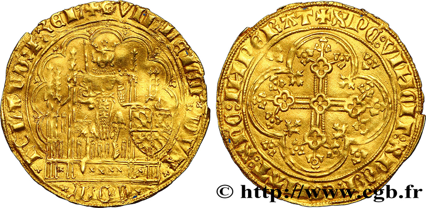 HOLLAND - COUNTY OF HOLLAND - WILLIAM VI OF BAVARIA Chaise d’or n.d.  XF 