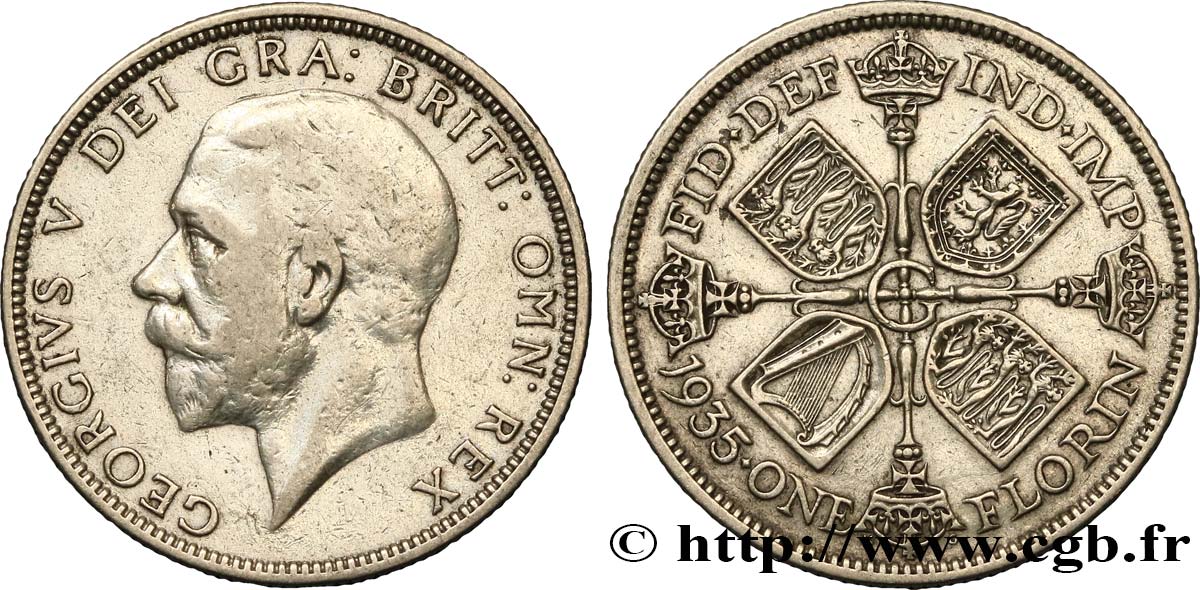 ROYAUME-UNI 1 Florin Georges V 1935 TTB