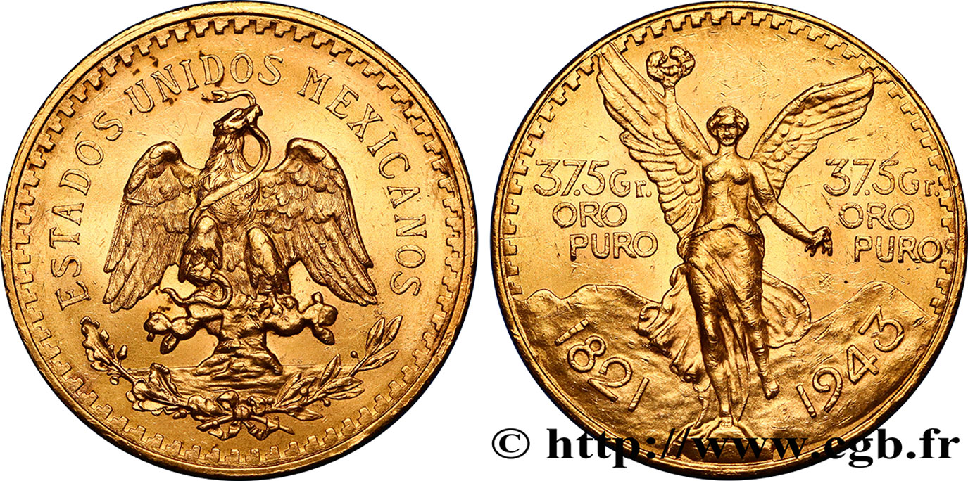MEXIQUE 50 Pesos or 1943 Mexico SUP 