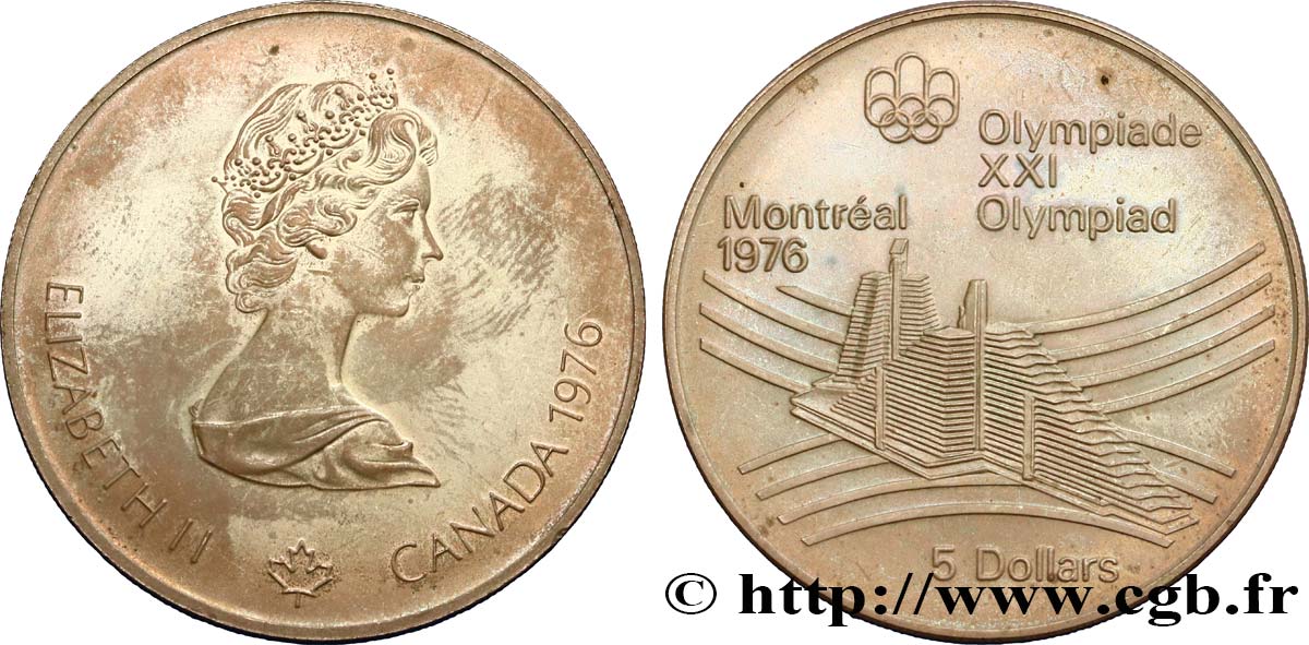 CANADA 5 Dollars JO Montréal 1976 village olympique 1976  SPL 