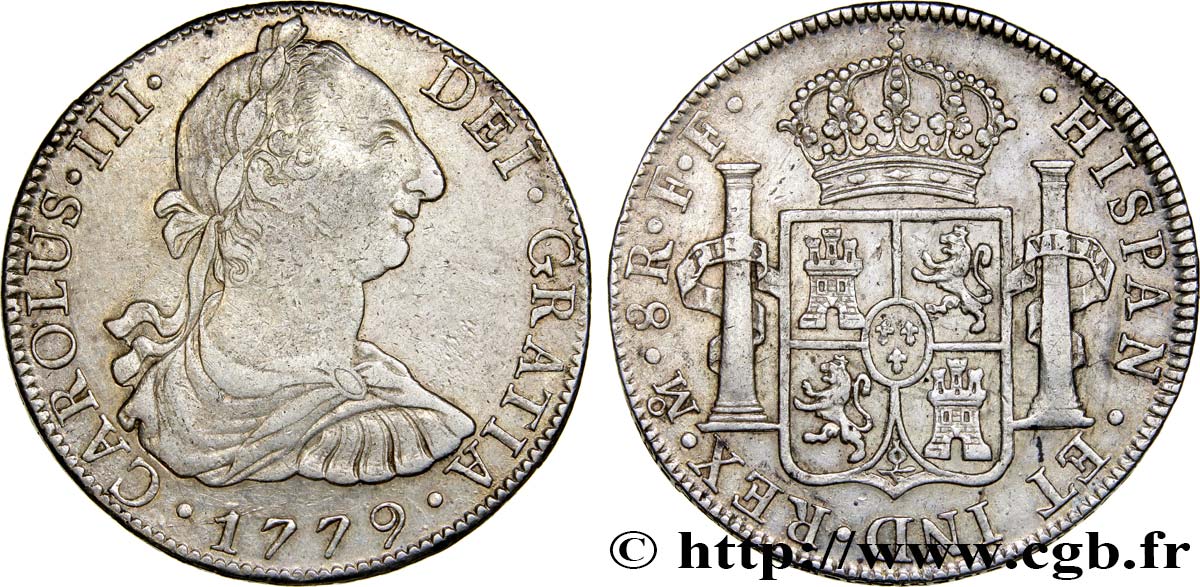 MEXIQUE 8 Reales Charles III 1779 Mexico TTB/SUP 
