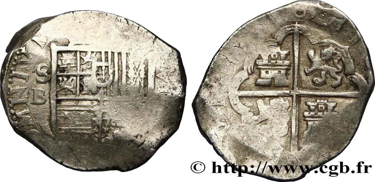 ESPAGNE - ROYAUME D ESPAGNE - PHILIPPE III 8 Reales n.d. Séville q.BB 