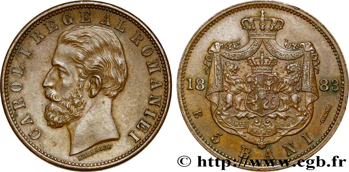 ROUMANIE 5 Bani Charles Ier 1883 Bucarest TTB+