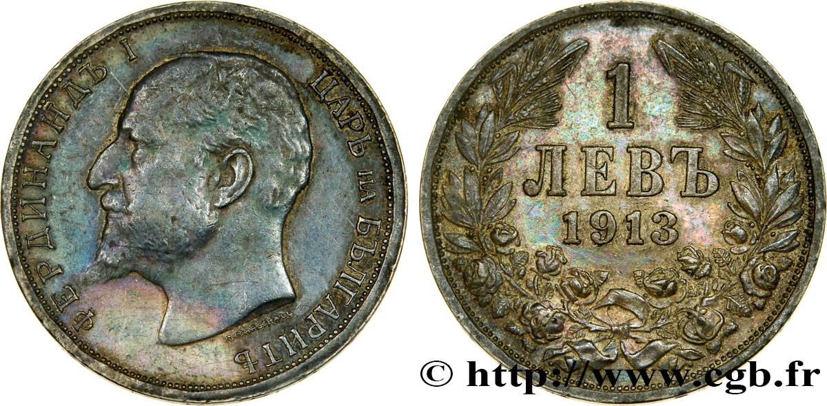BULGARIA 1 Lev Ferdinand Ier 1913 BB
