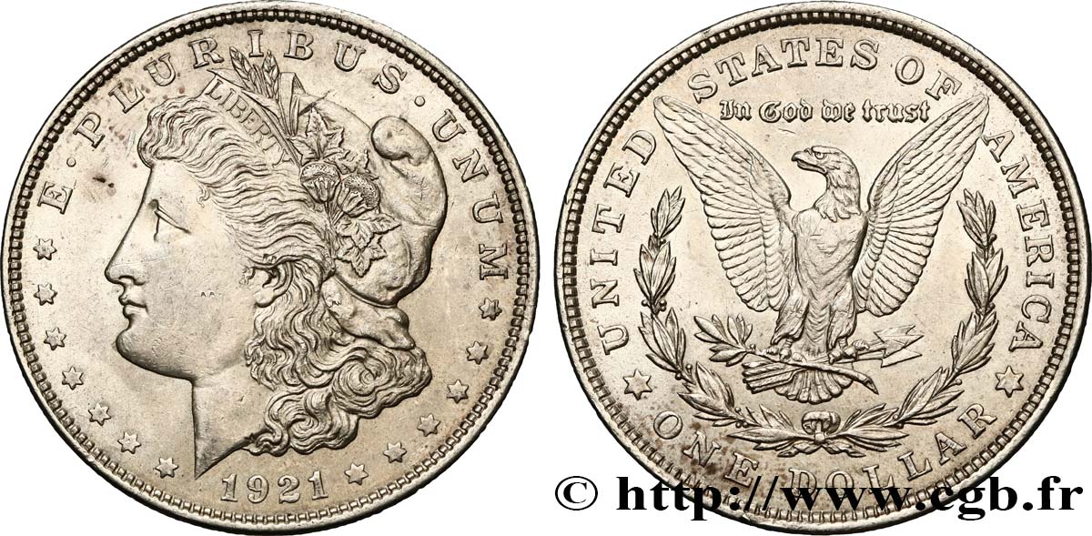 UNITED STATES OF AMERICA 1 Dollar Morgan 1921 Philadelphie AU 
