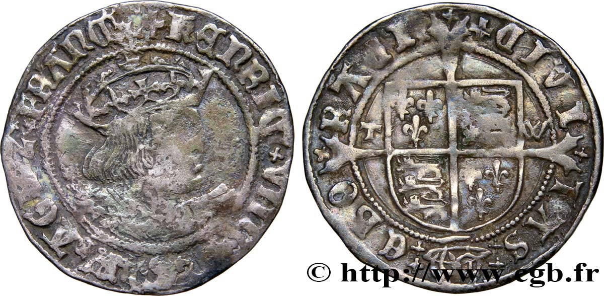ANGLETERRE - ROYAUME D ANGLETERRE - HENRY VIII Gros (Groat) n.d. York TB+/TTB 