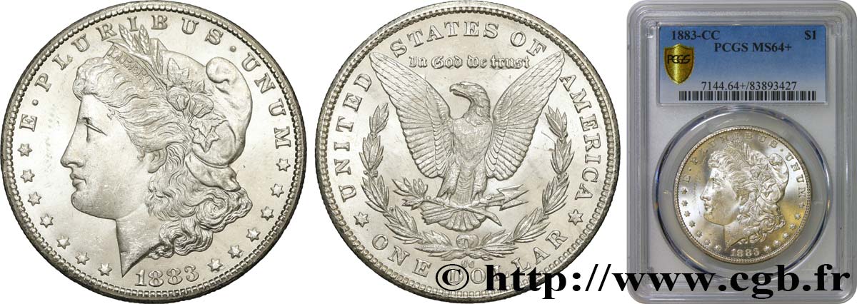 ÉTATS-UNIS D AMÉRIQUE 1 Dollar Morgan 1883 Carson City - CC SPL64 PCGS