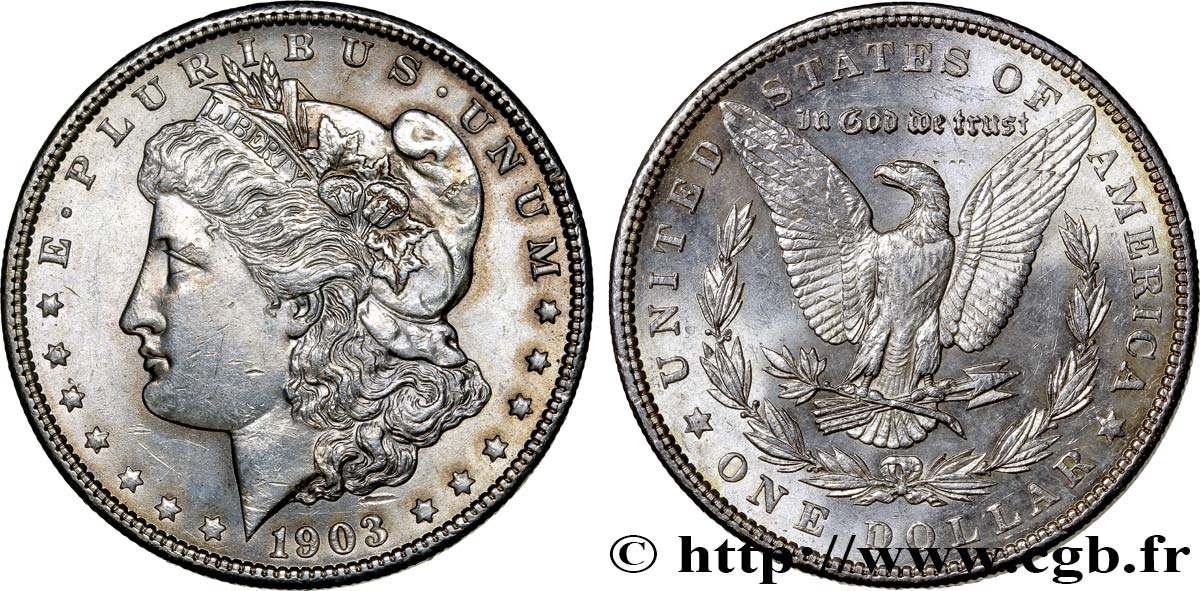 ÉTATS-UNIS D AMÉRIQUE 1 Dollar Morgan 1903 Philadelphie SPL 