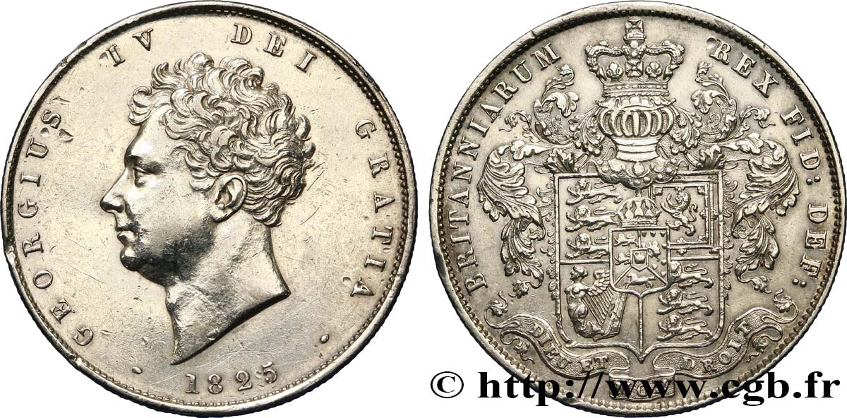 GREAT-BRITAIN - GEORGE I 1/2 Crown 1825 Londres AU 