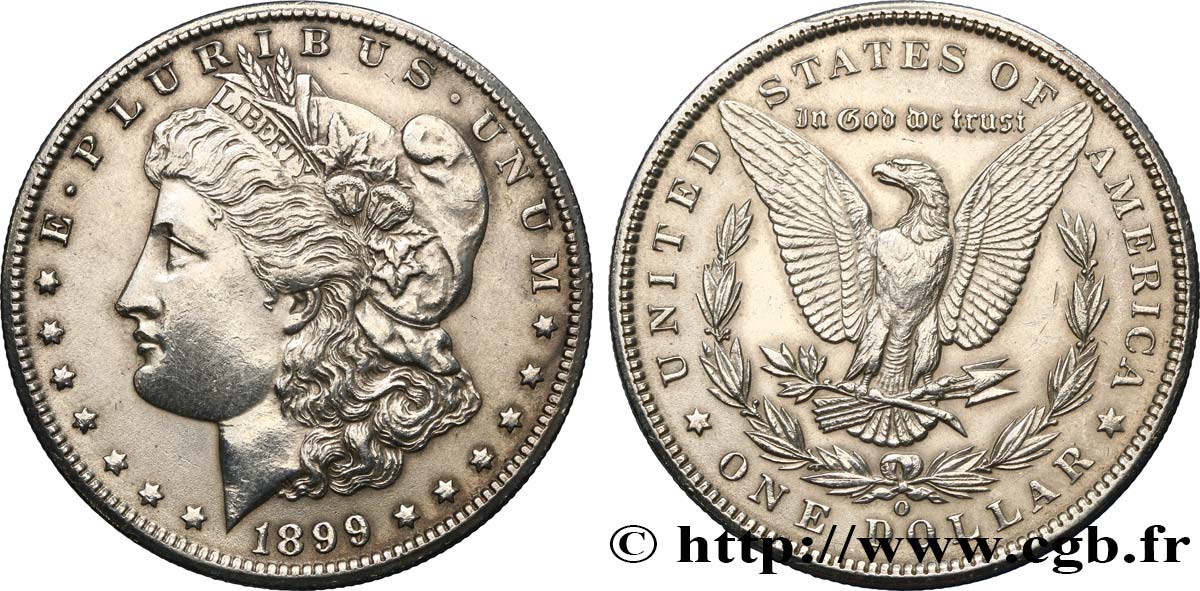 ÉTATS-UNIS D AMÉRIQUE 1 Dollar Morgan 1899 Nouvelle-Orléans TTB/TTB+ 