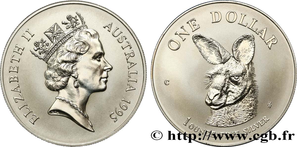 AUSTRALIE 1 Dollar Kangourou 1995 Canberra SPL 