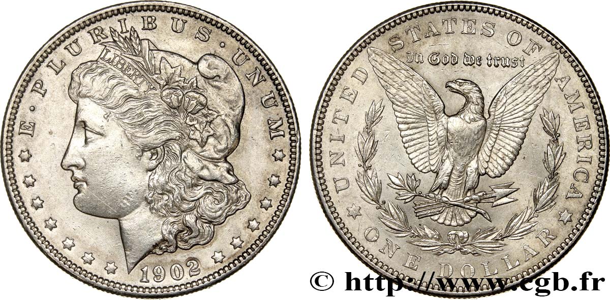 ÉTATS-UNIS D AMÉRIQUE 1 Dollar Morgan 1902 Philadelphie SUP 