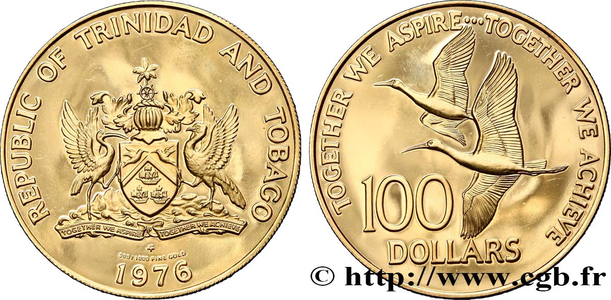 TRINIDAD et TOBAGO 100 Dollars 1976  SPL 