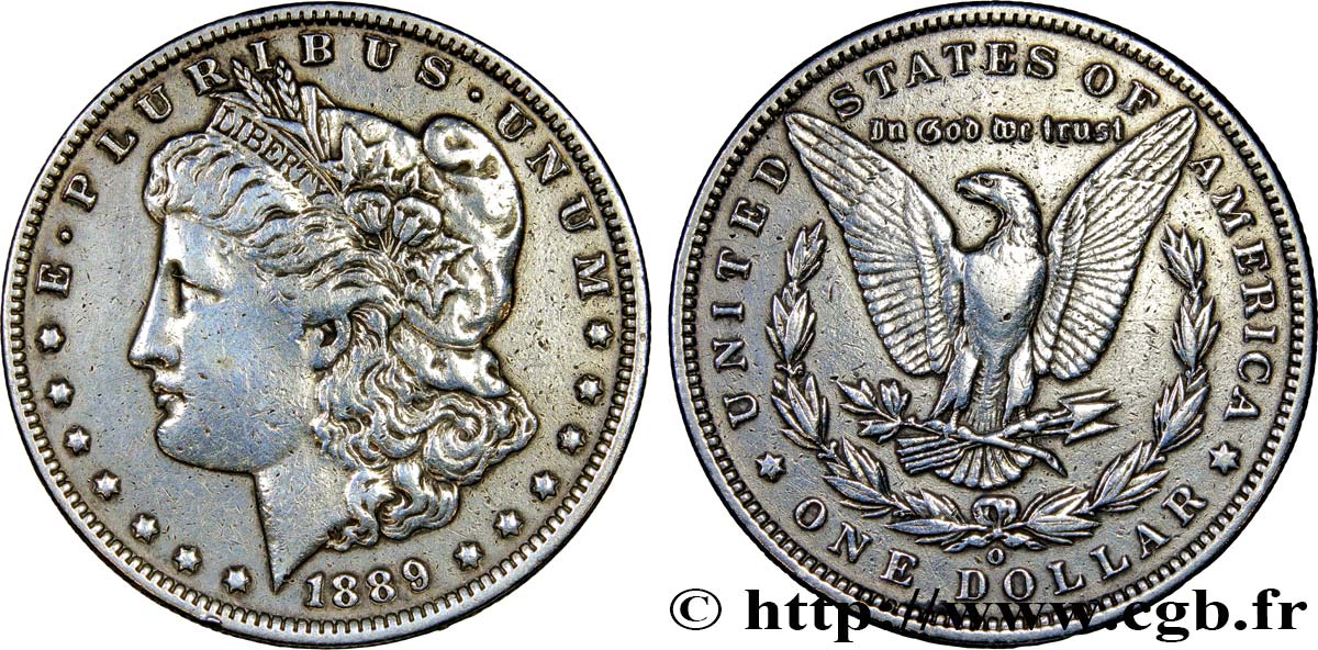 ÉTATS-UNIS D AMÉRIQUE 1 Dollar Morgan 1889 Nouvelle-Orléans - O TB+ 