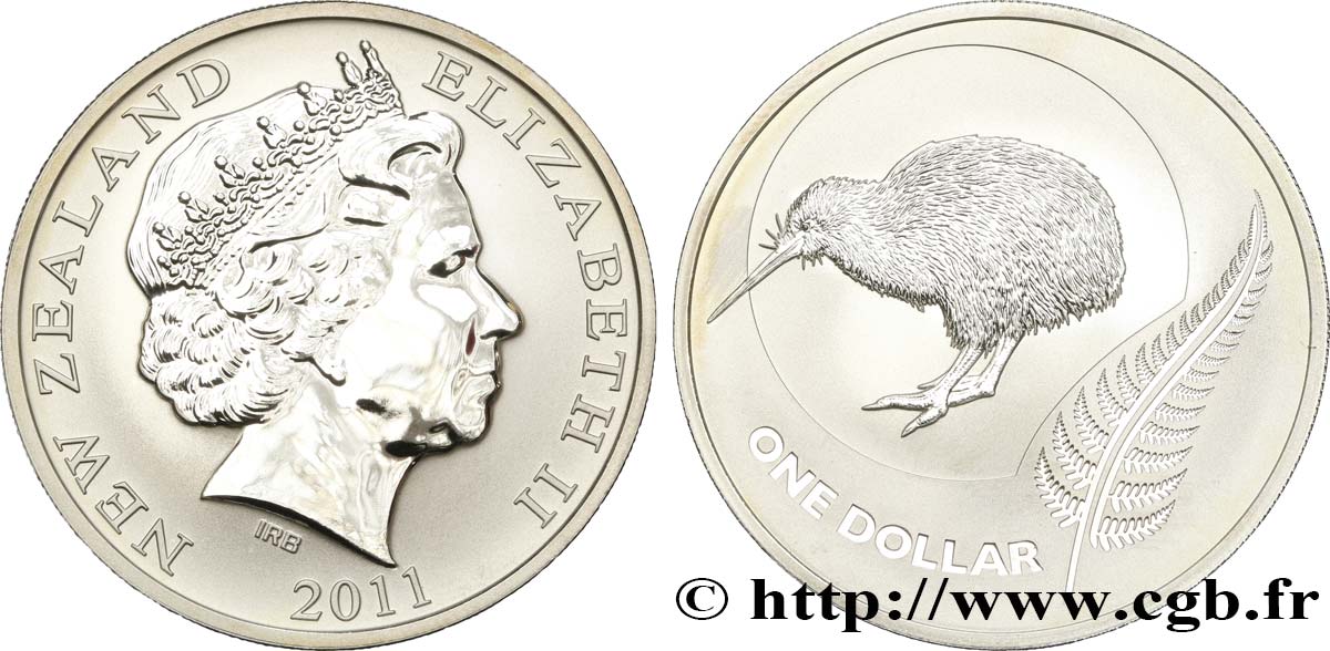 NOUVELLE-ZÉLANDE 1 Dollar Kiwi 2011 Mayer Mint FDC 