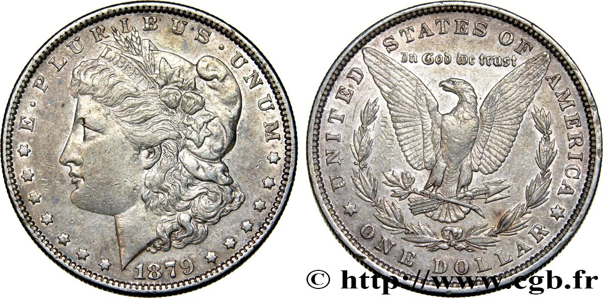 ÉTATS-UNIS D AMÉRIQUE 1 Dollar type Morgan 1879 Philadelphie TTB+ 