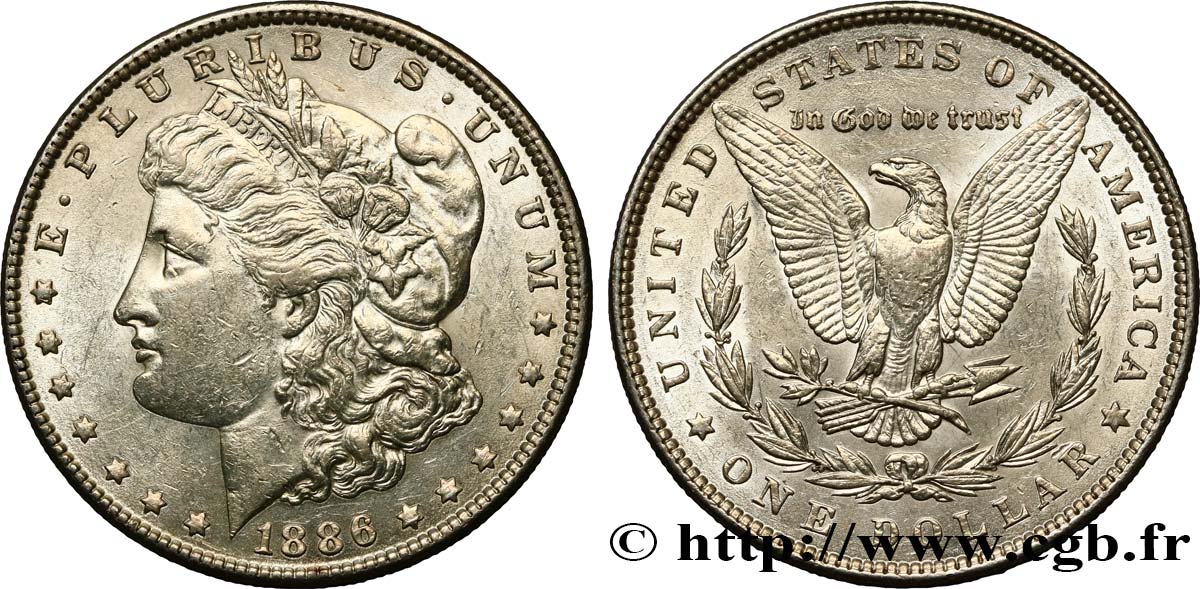 ÉTATS-UNIS D AMÉRIQUE 1 Dollar type Morgan 1886 Philadelphie SUP/SPL 