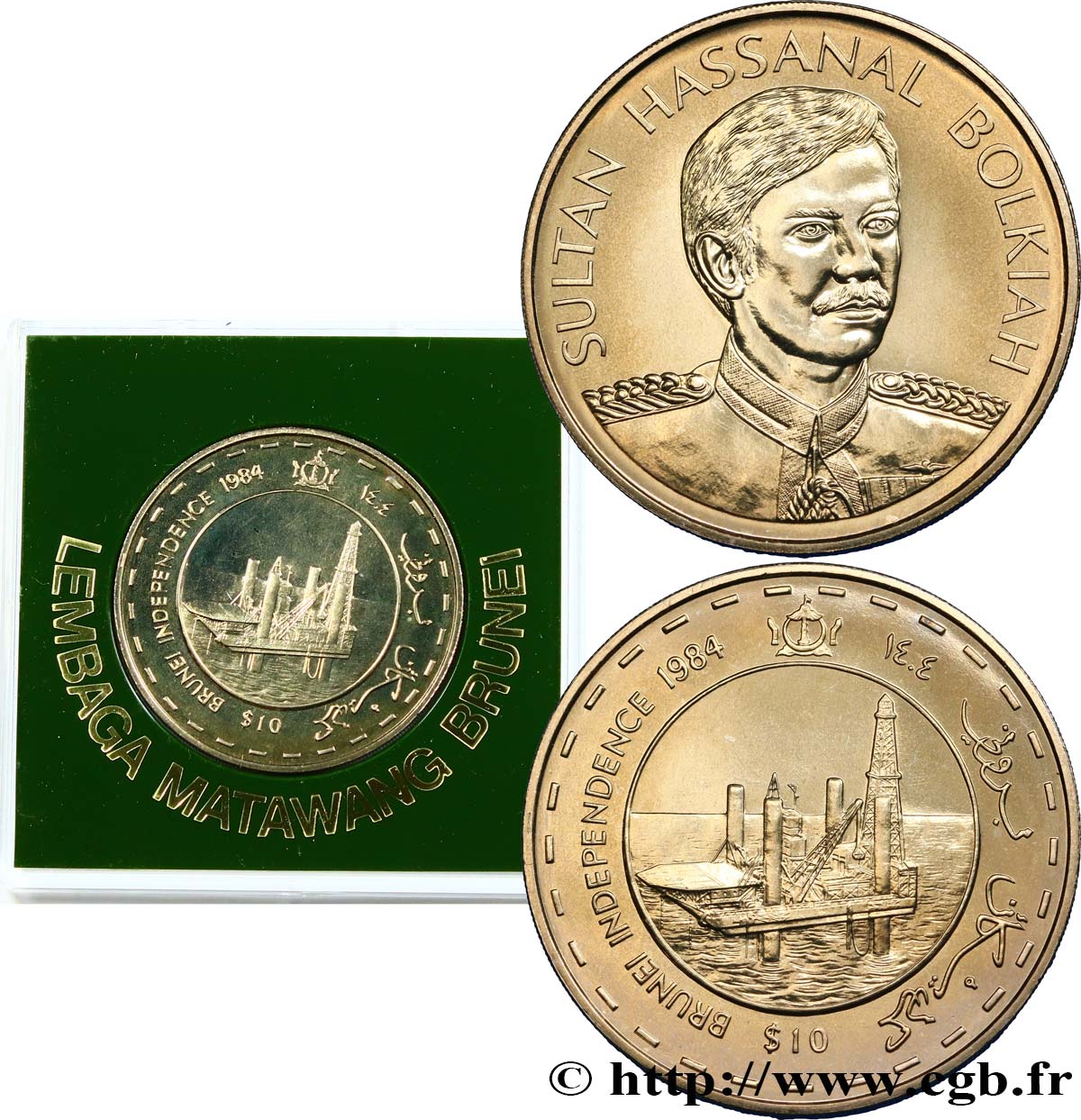 BRUNEI 10 Dollars Indépendance du Brunei 1984  MS 